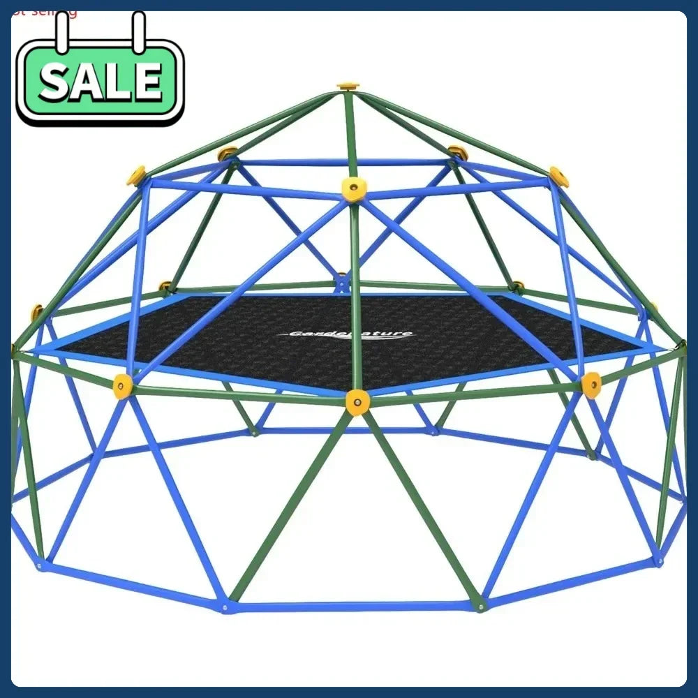 Wooden Outdoor Dome Climber With Hammock For Kids Garden Playset