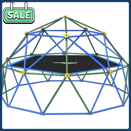 Wooden Outdoor Dome Climber With Hammock For Kids Garden Playset