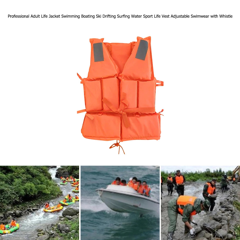 Shunmaii Fishing Life Jacket Survival Vest with Whistle for Adults