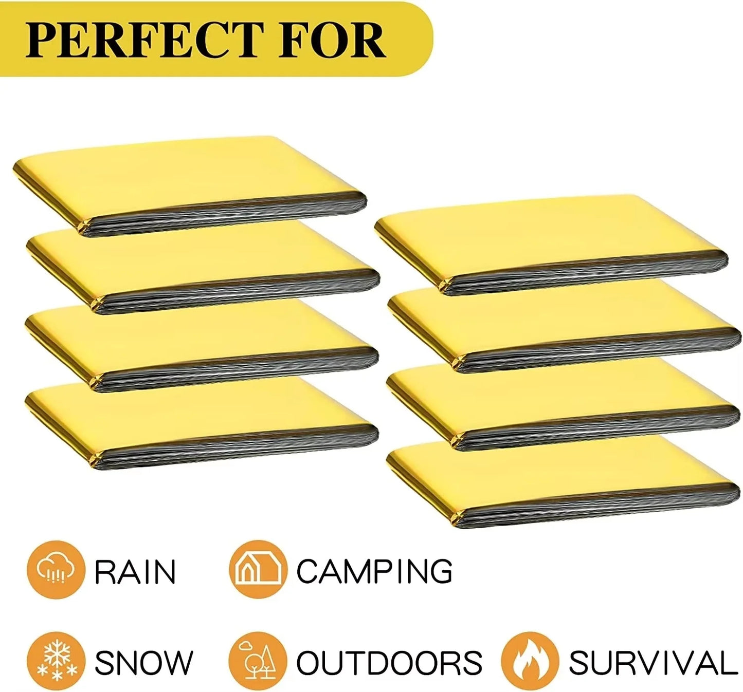 Emergency Thermal Blanket Folding Waterproof Windproof Survival First Aid