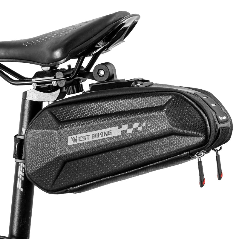 West Biking Portable Bicycle Saddle Bag Waterproof Hard Shell