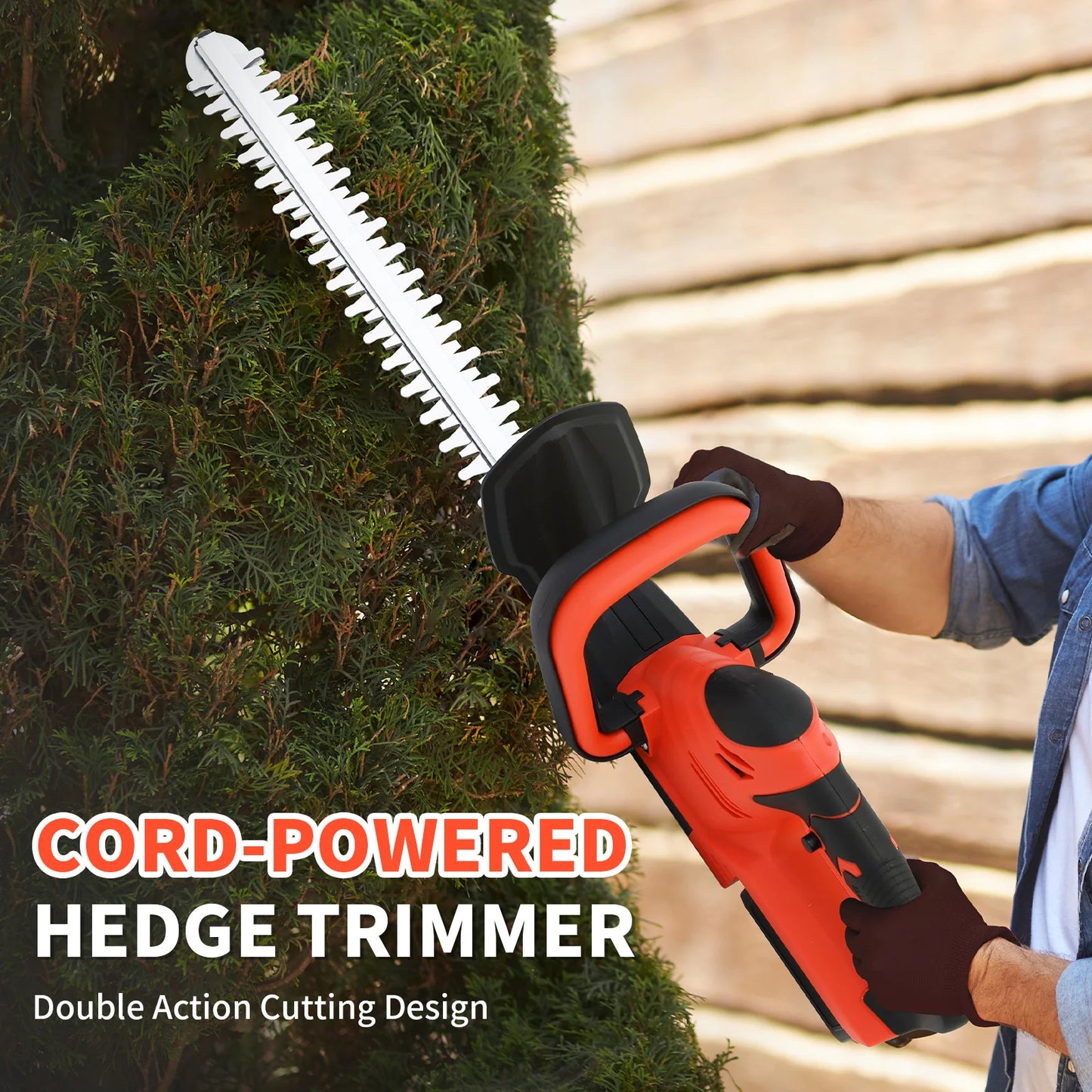 Cordless Hedge Trimmer With Battery Charger For Yard Garden Care