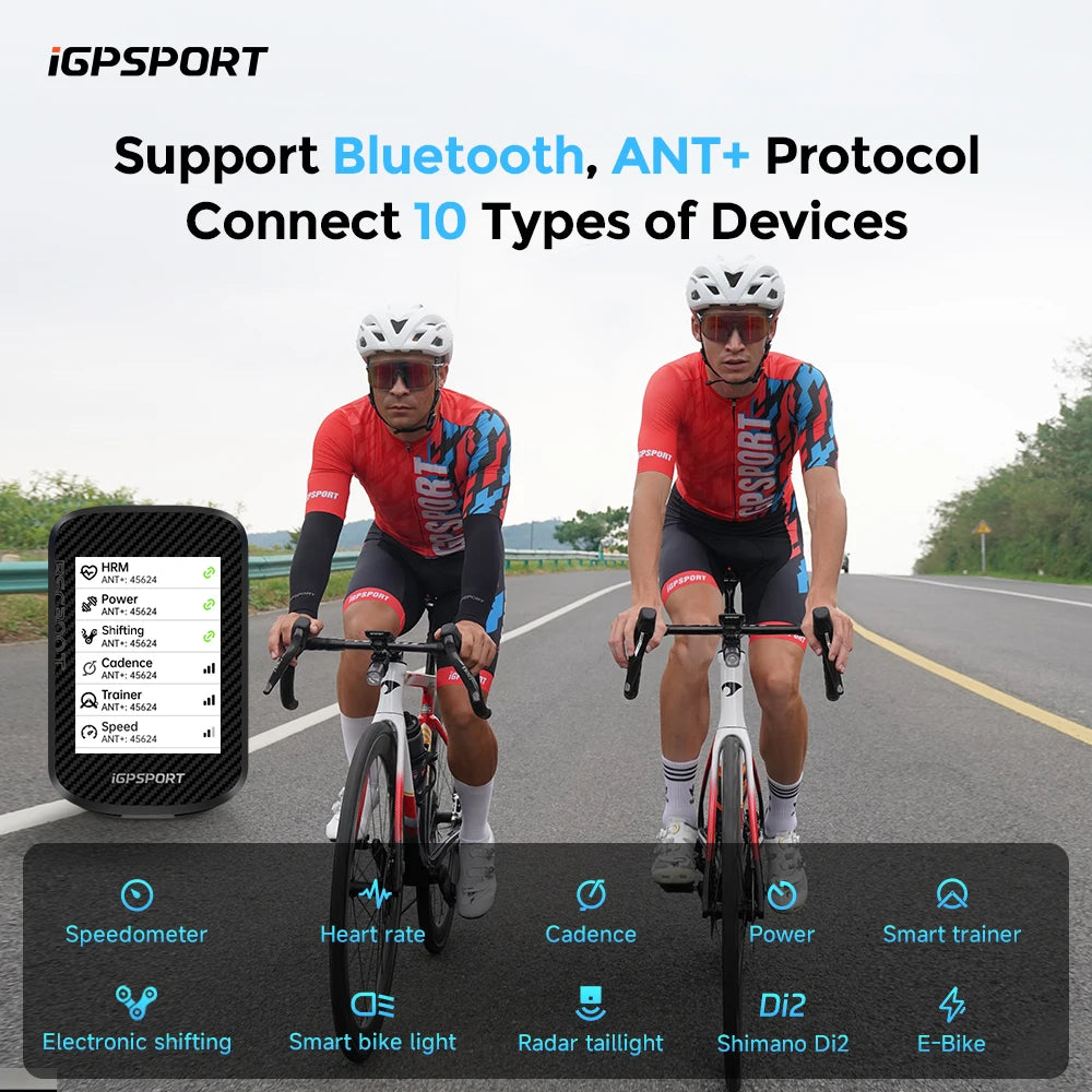 iGPSPORT BSC300T Touch Screen Bike Computer Global Maps