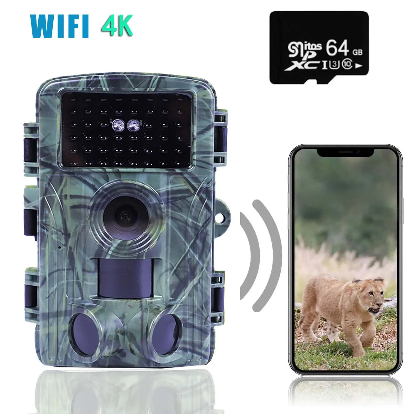 LEEDOAR Outdoor Wireless Trail Camera 4K WiFi Night Vision Hunting