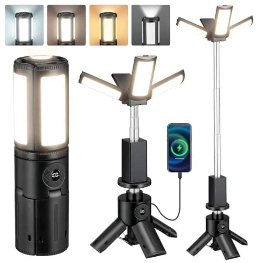 Telescopic Camping Light 12000mAh Rechargeable Collapsible Lantern With Stand