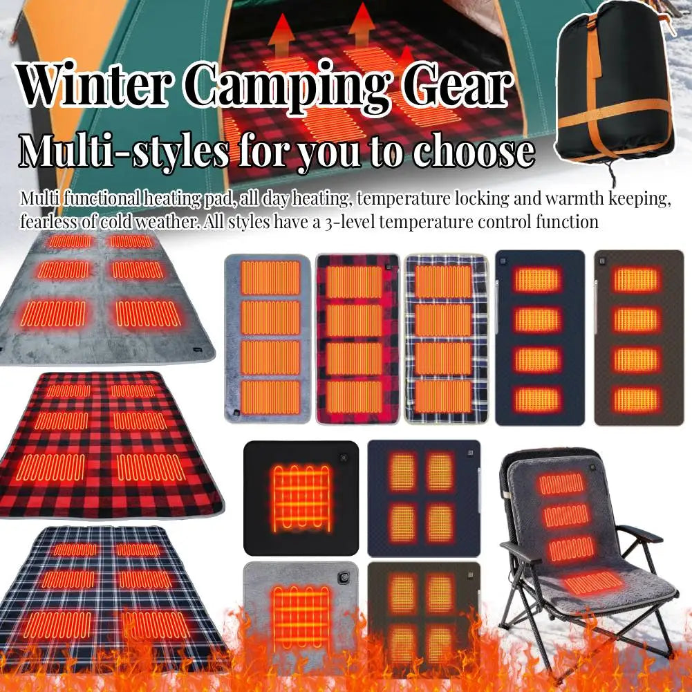 Winter Camping Electric Heating Sleeping Pad Three USB Temperature Settings