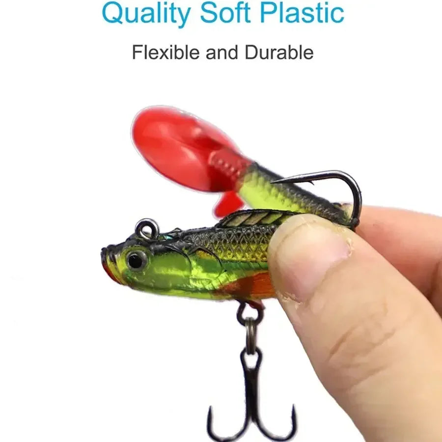 Six Piece Wobblers Soft Silicone Baits For Sea Bass