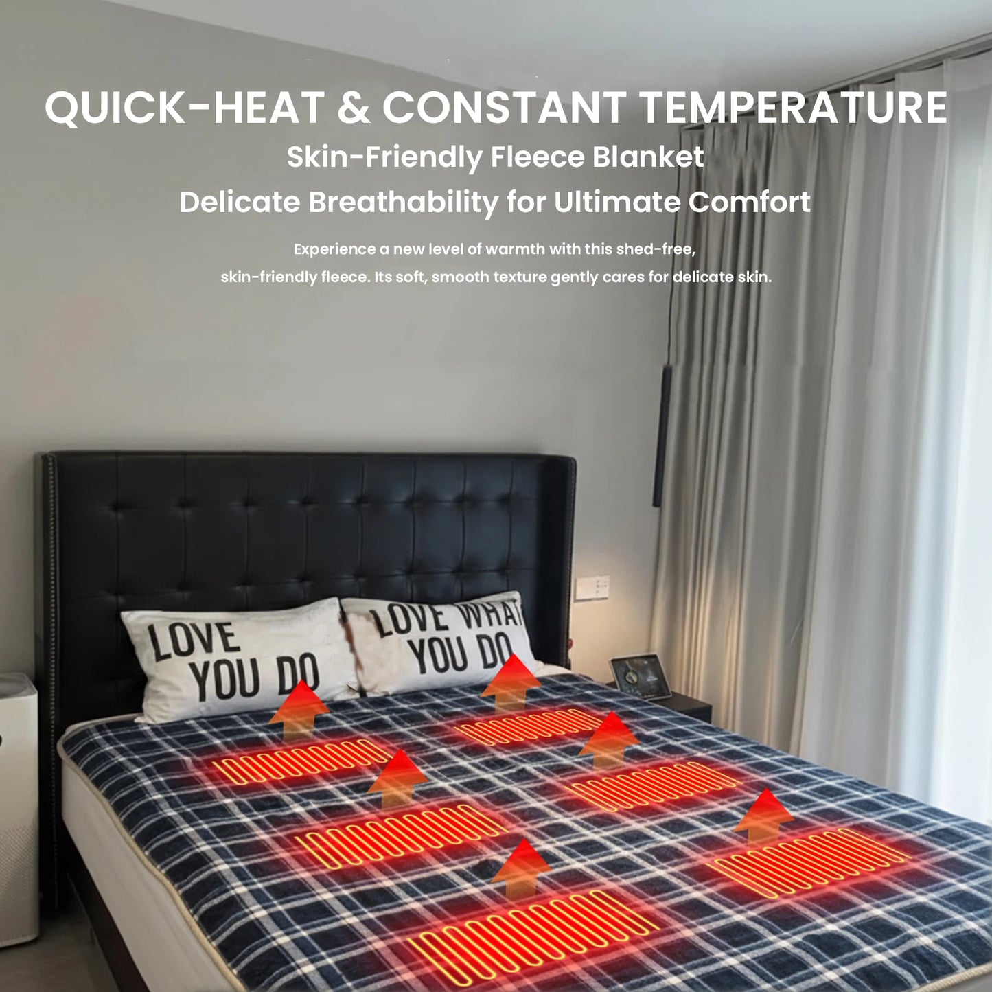 Winter Camping Electric Heating Sleeping Pad Three USB Temperature Settings