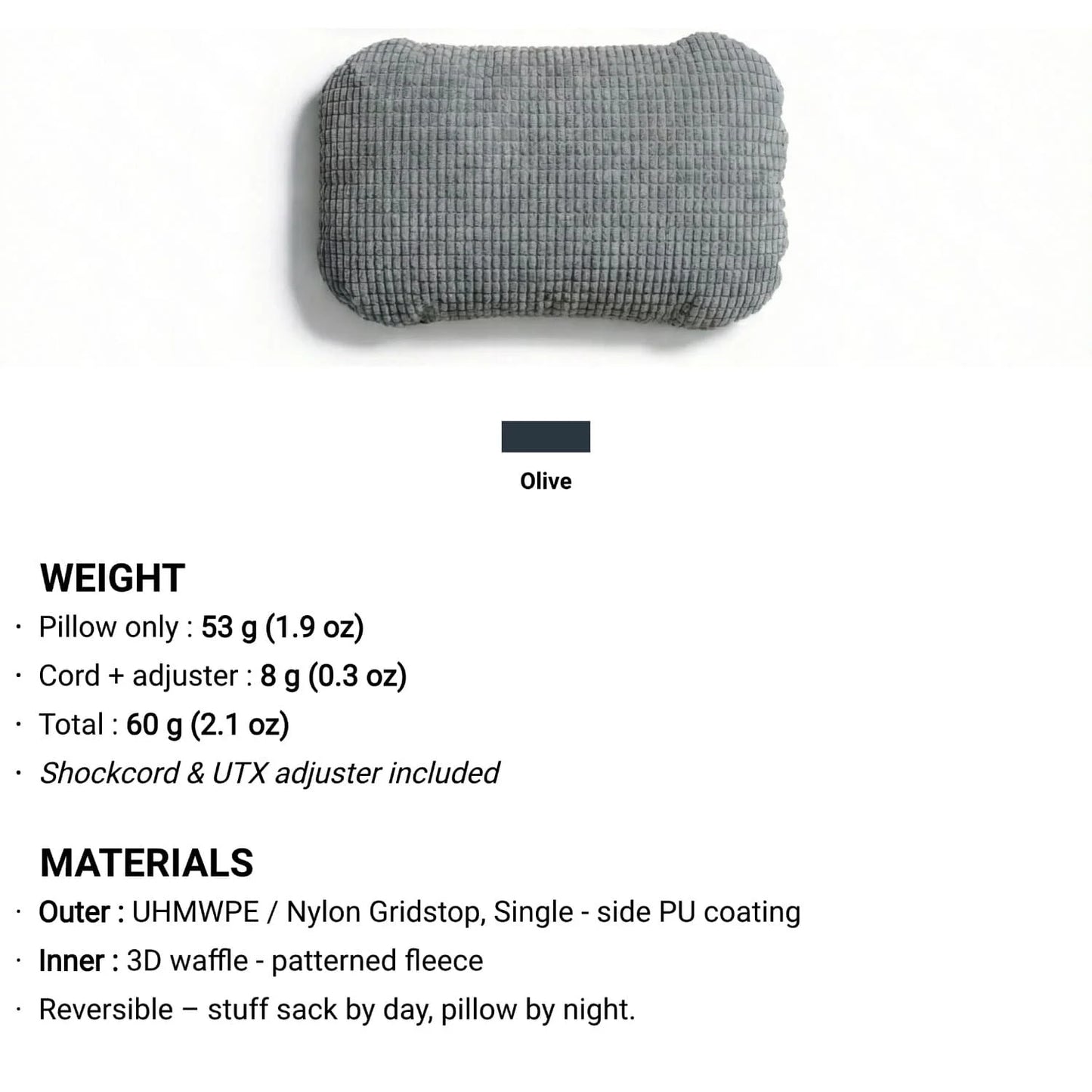 3F UL Gear Stuff Sack And Pillow For Ultralight Camping