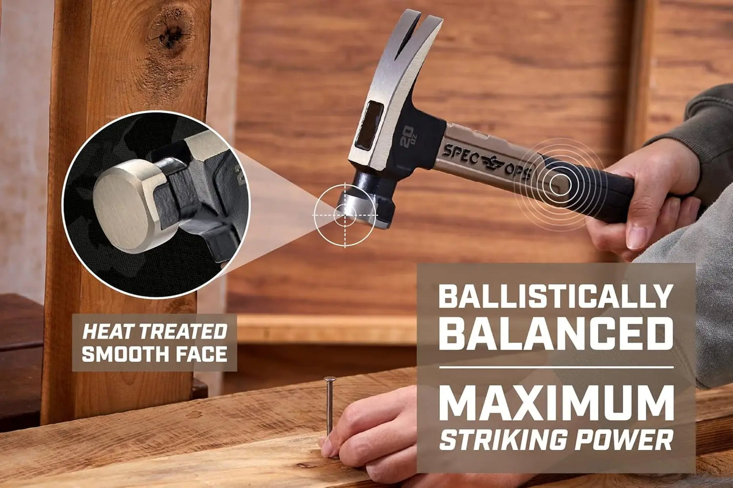 NONEDIY Fiberglass Hammer With Shock Absorbing Grip