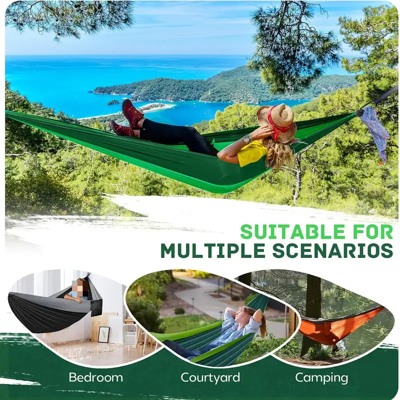 Outdoor Camping Hammock Parachute Nylon Portable Lightweight For Travel