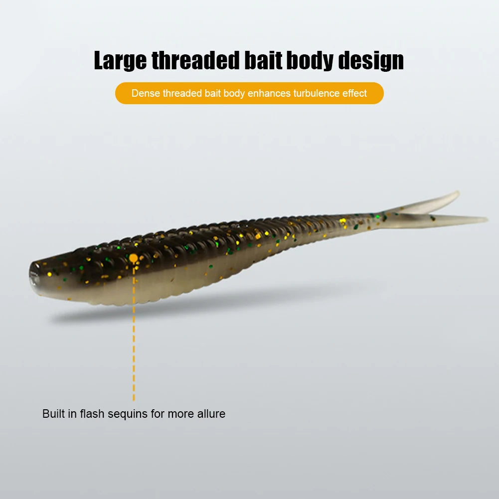 Artificial Lure Set Fork Tail Wobbler Hooks Fishing Tackle Box