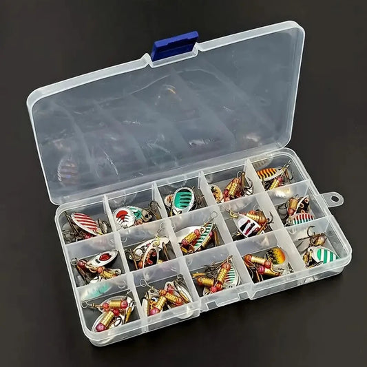 JOCESTYLE Metal Spoon Spinner Lure With Treble Hook Wobblers Artificial Bait