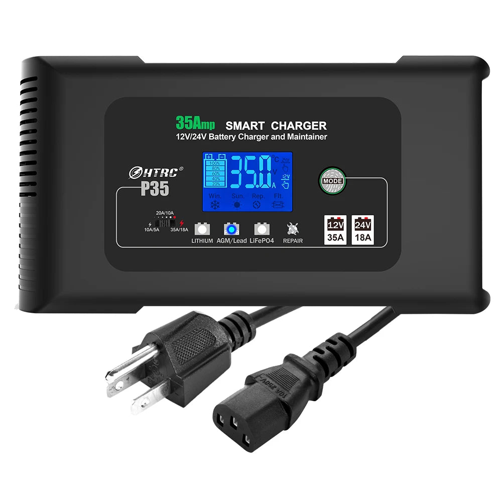HTRC P35 Car Battery Charger 12V 24V Smart Charging