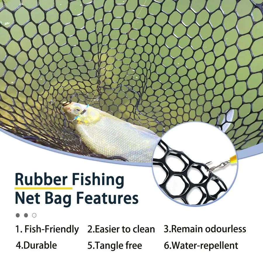 Metal Lock Fishing Net Aluminum Alloy Foldable Adjustable Handle