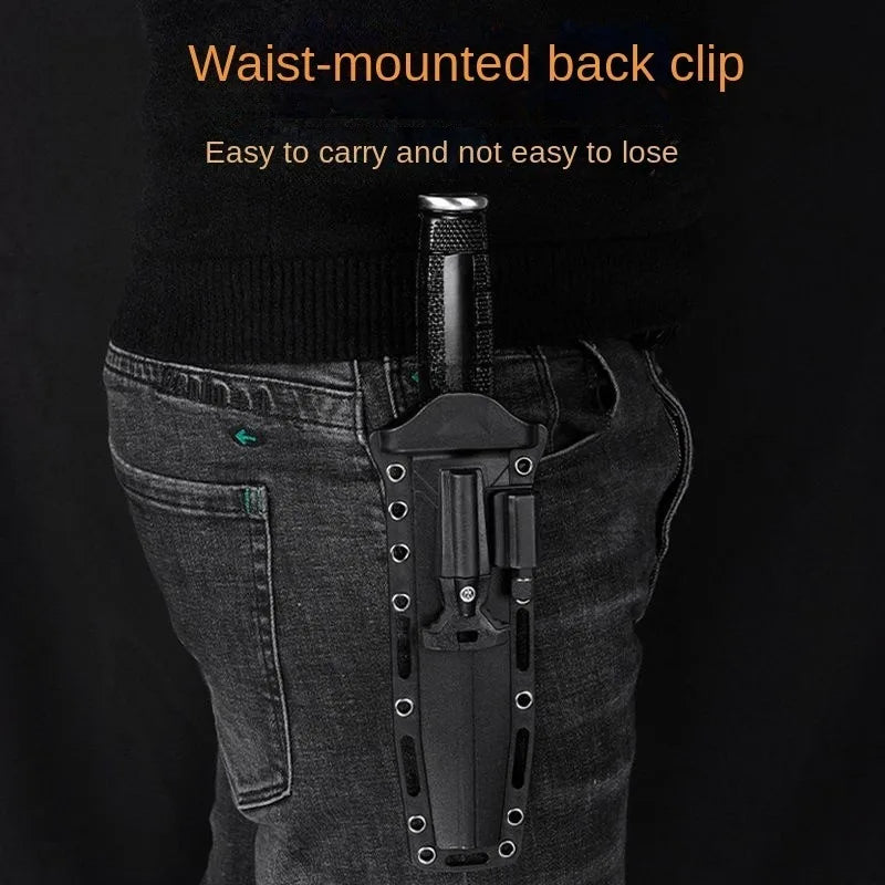 NONEDIY 7CR Steel Survival Knife With Illuminated Sheath And Compass