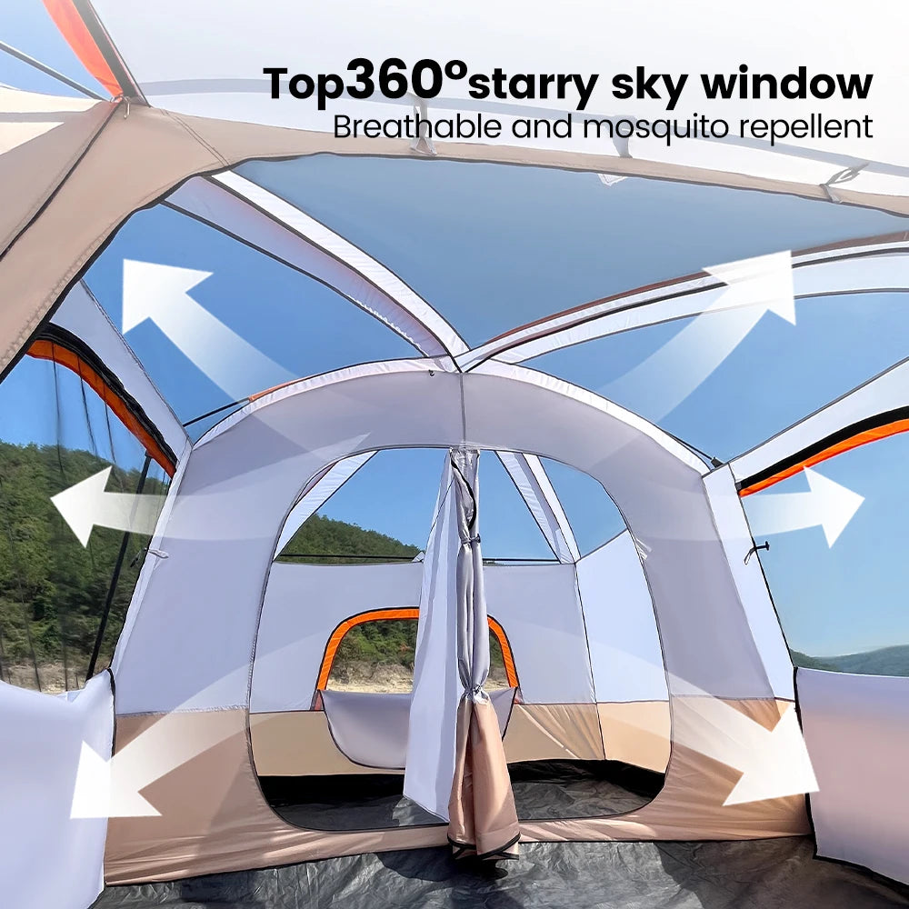 Sonuto Family Tent Instant Setup Windproof Mosquito Net Sun Protection 4 Season