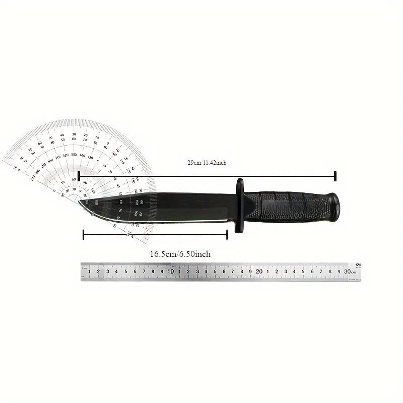 NONEDIY 7CR Steel Survival Knife With Illuminated Sheath And Compass