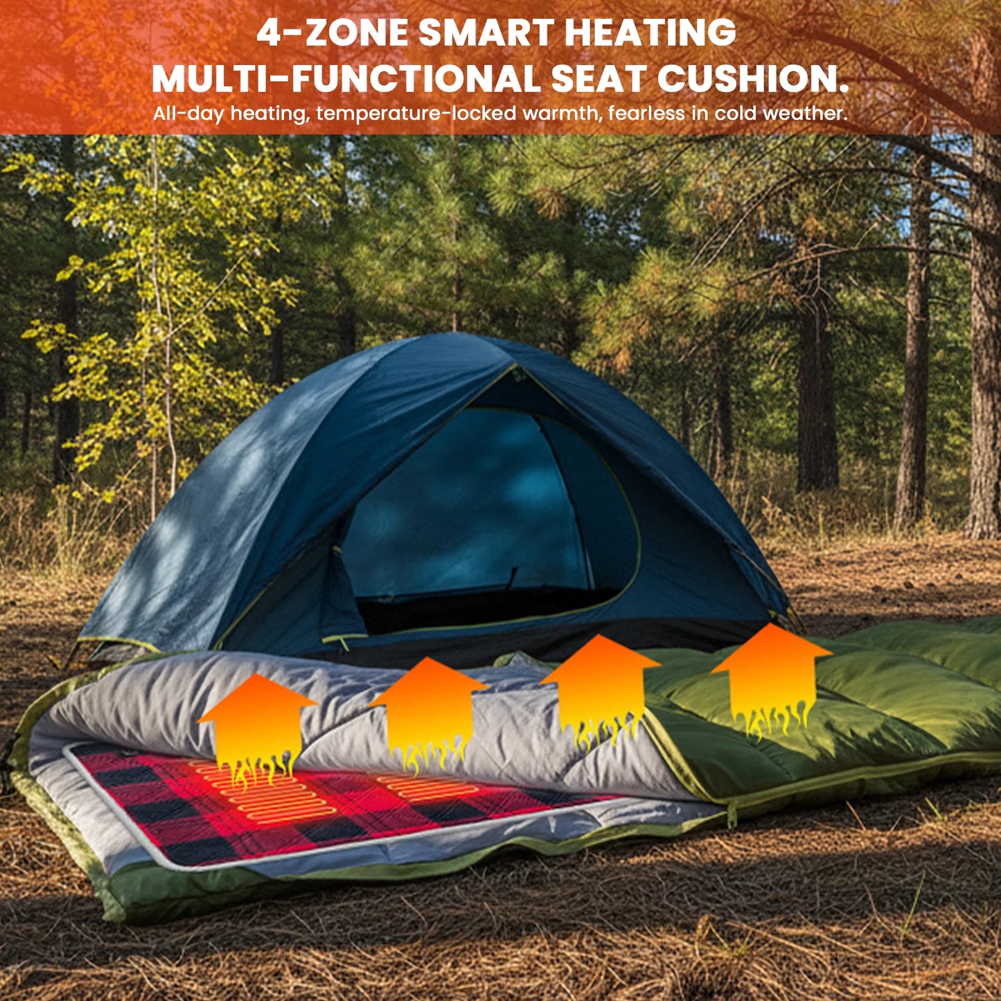 Winter Camping Electric Heating Sleeping Pad Three USB Temperature Settings