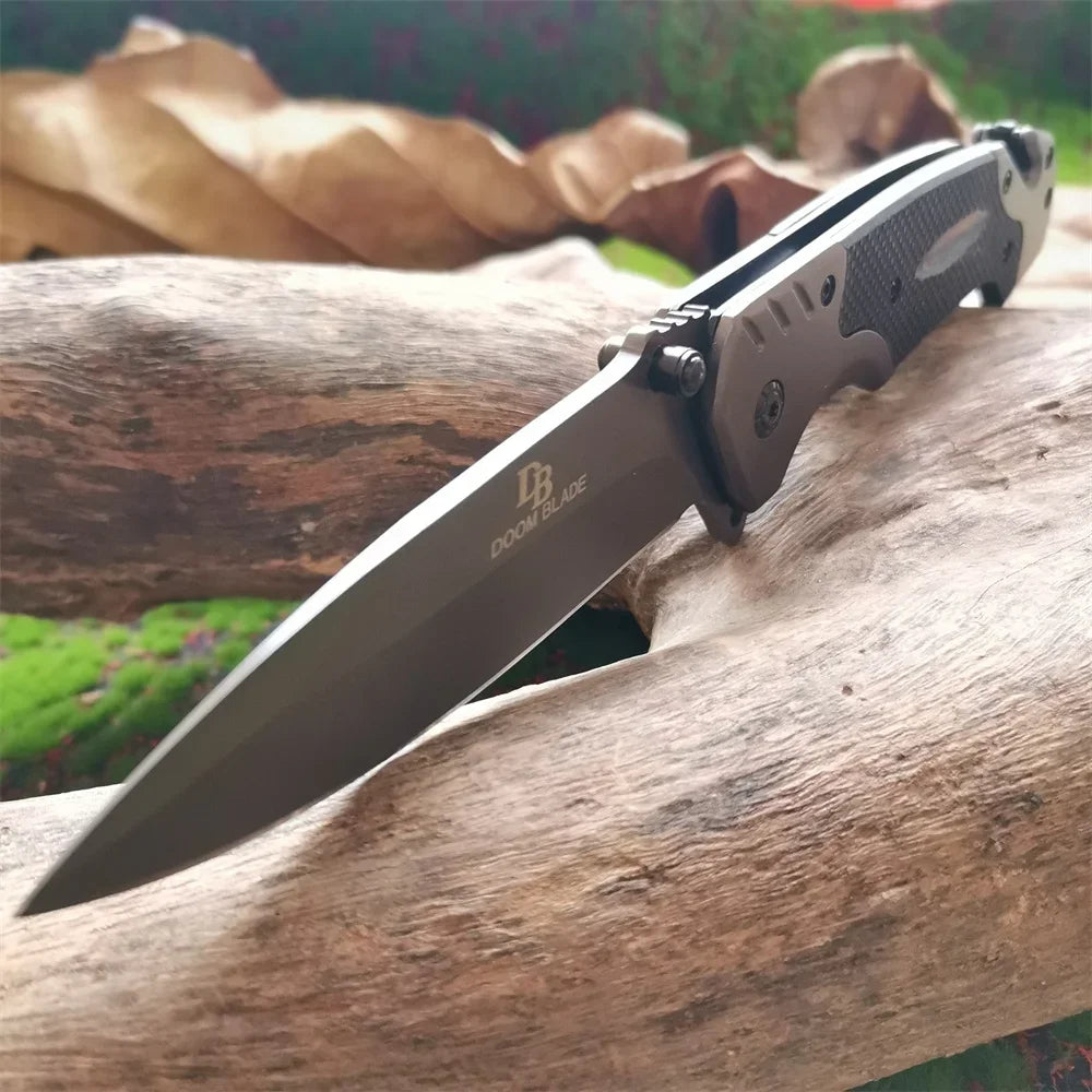 Doom Blade 9Cr18MoV Folding Knife With G10 Handle Tactical