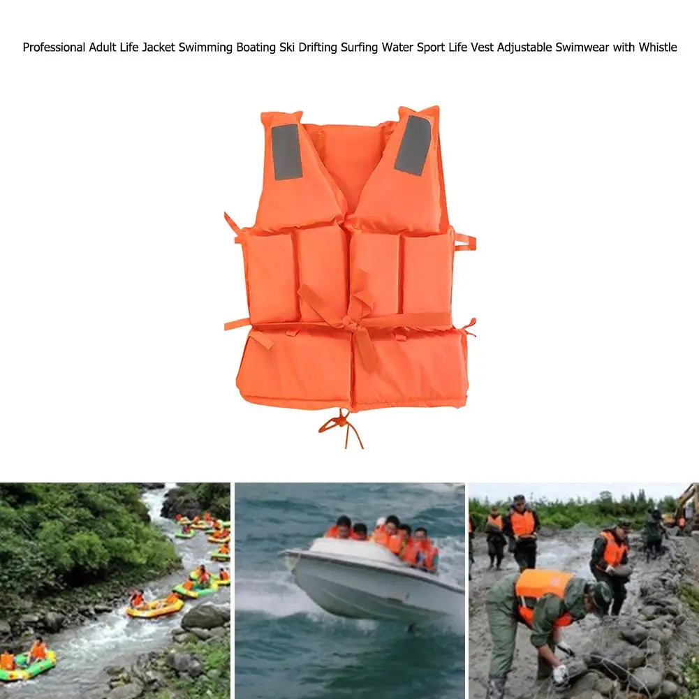 Shunmaii Fishing Life Jacket Survival Vest with Whistle for Adults