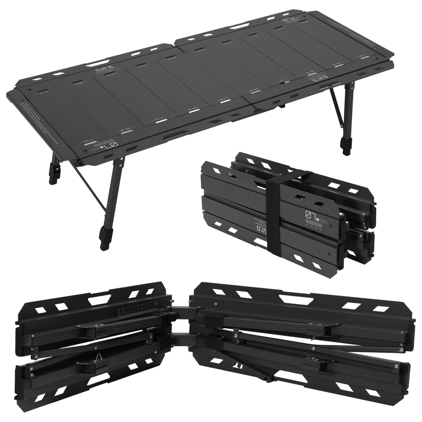 Foldable Camping Table 120kg Load Capacity Carry Bag