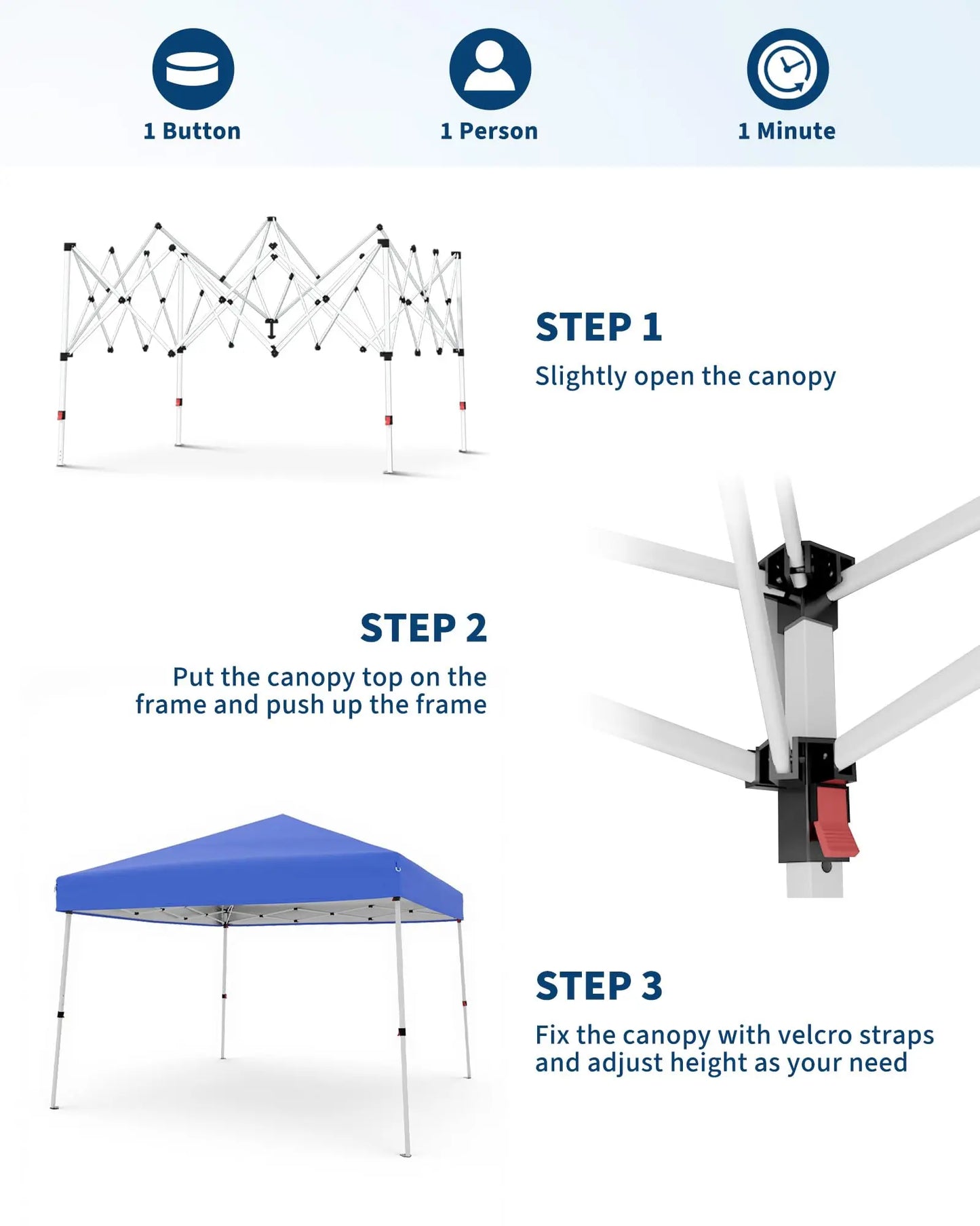 HiMISSCover Pop Up Canopy Tent Slant Leg Outdoor Shelter Waterproof
