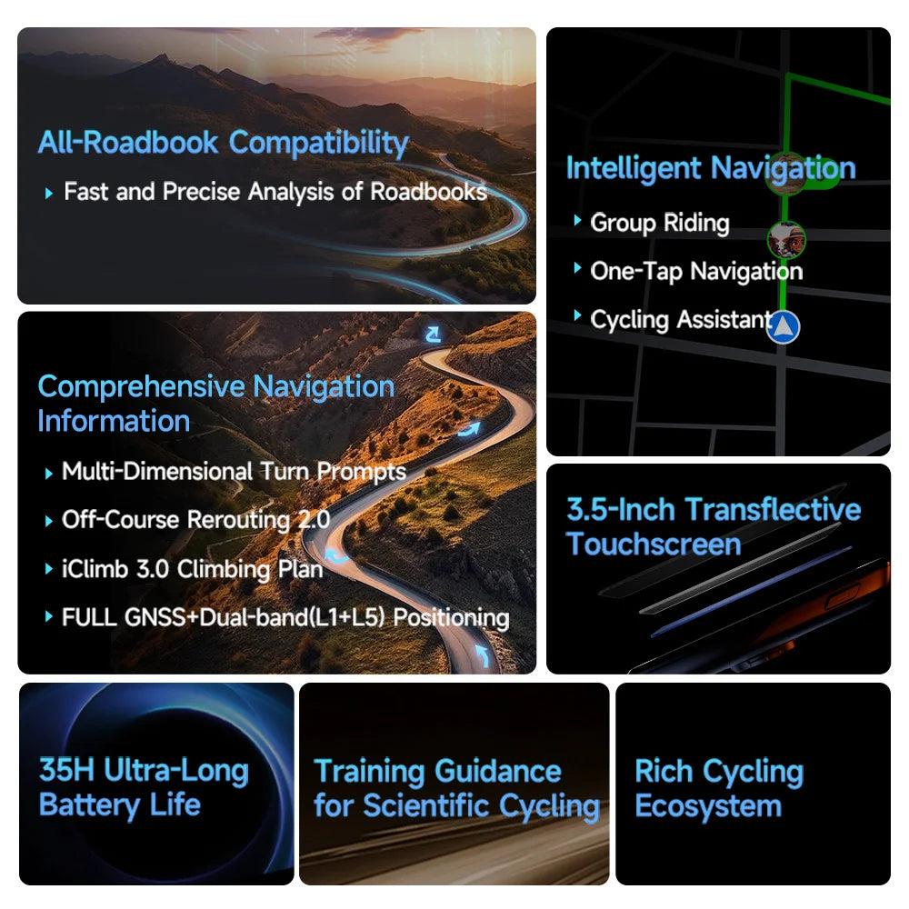 iGPSPORT BiNavi Bicycle GPS Computer With Touchscreen Map Navigation