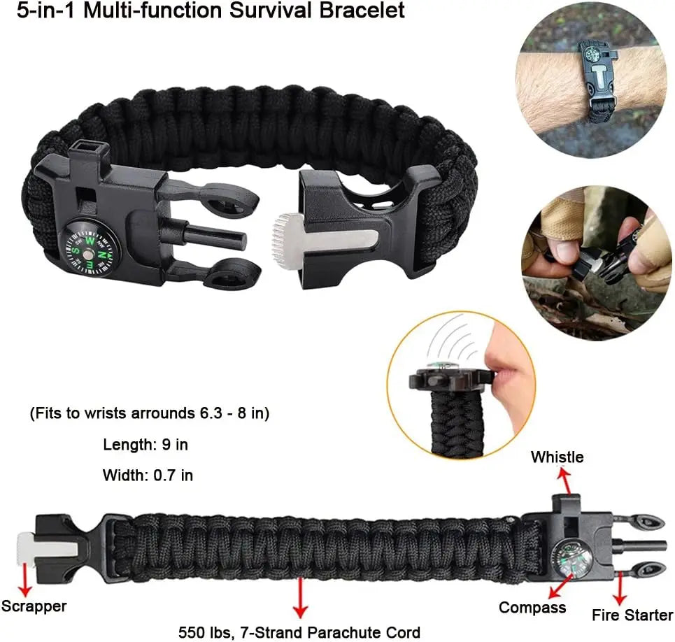 Emergency Survival Kit 13 In 1 Outdoor Multi Tool Gear