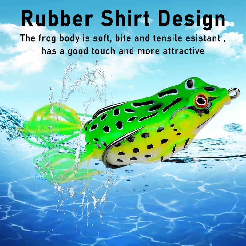 10pcs Frog Shape Soft Tube Lure With Hooks Saltwater Fishing