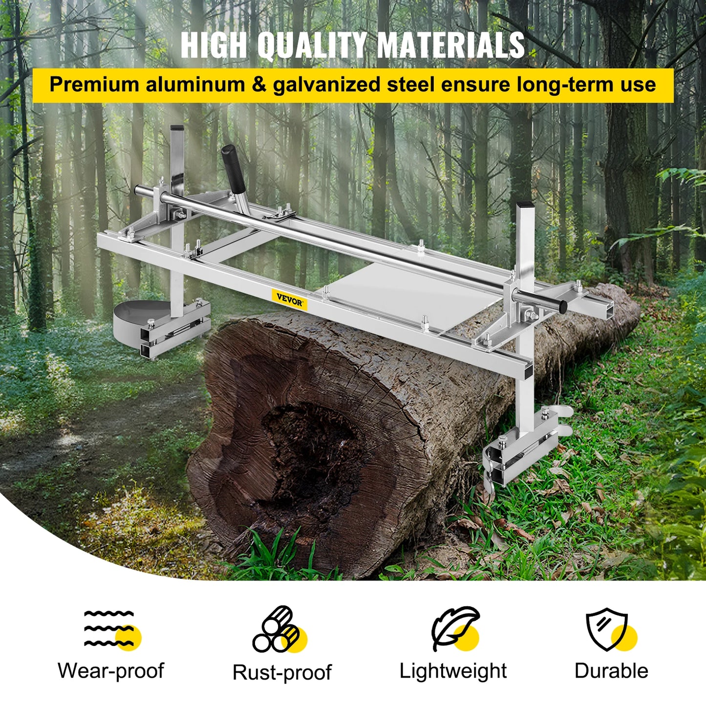 Chainsaw Mill Planking Guide Bar Aluminum And Steel Portable Sawmill