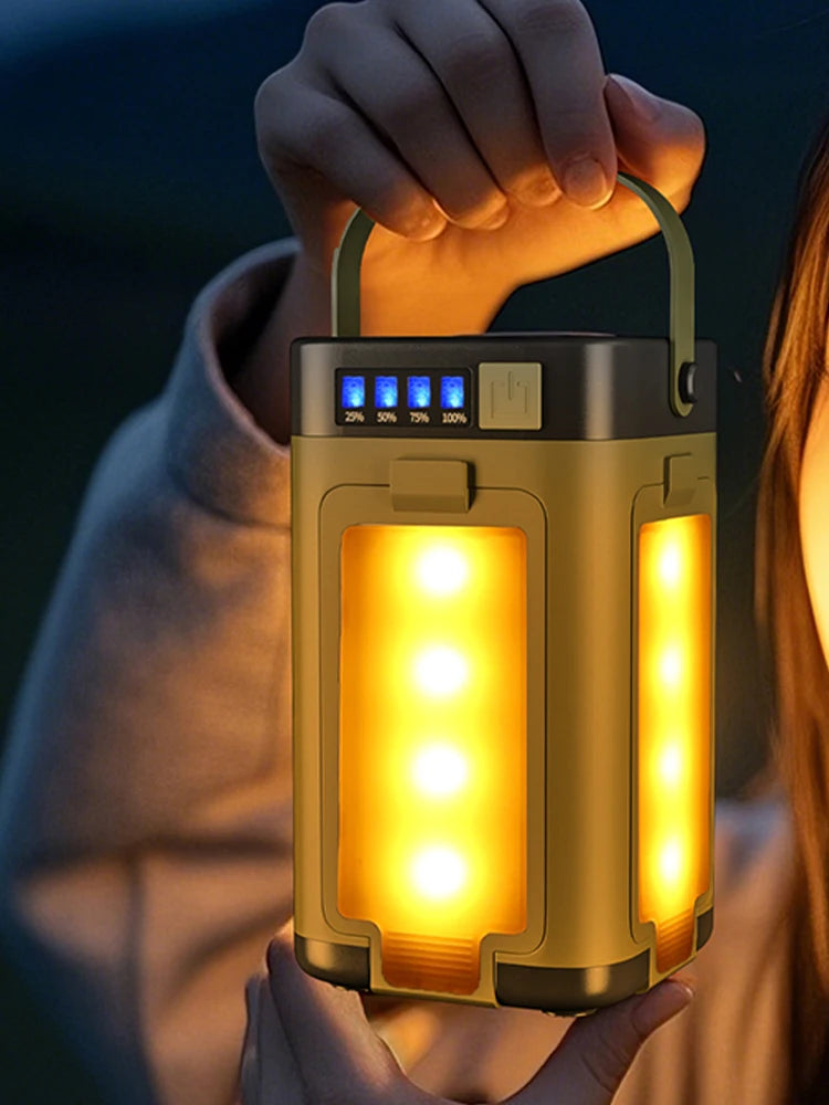 APWIKOGER Rechargeable Solar Lantern Power Bank Camping Light