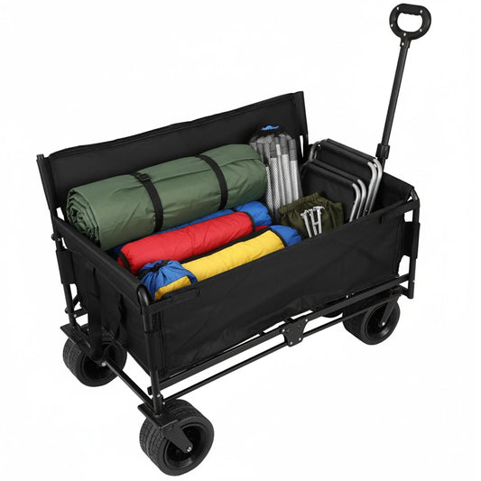 Collapsible Wagon Cart Heavy Duty 265LBS Utility Grocery Cart With Wheels