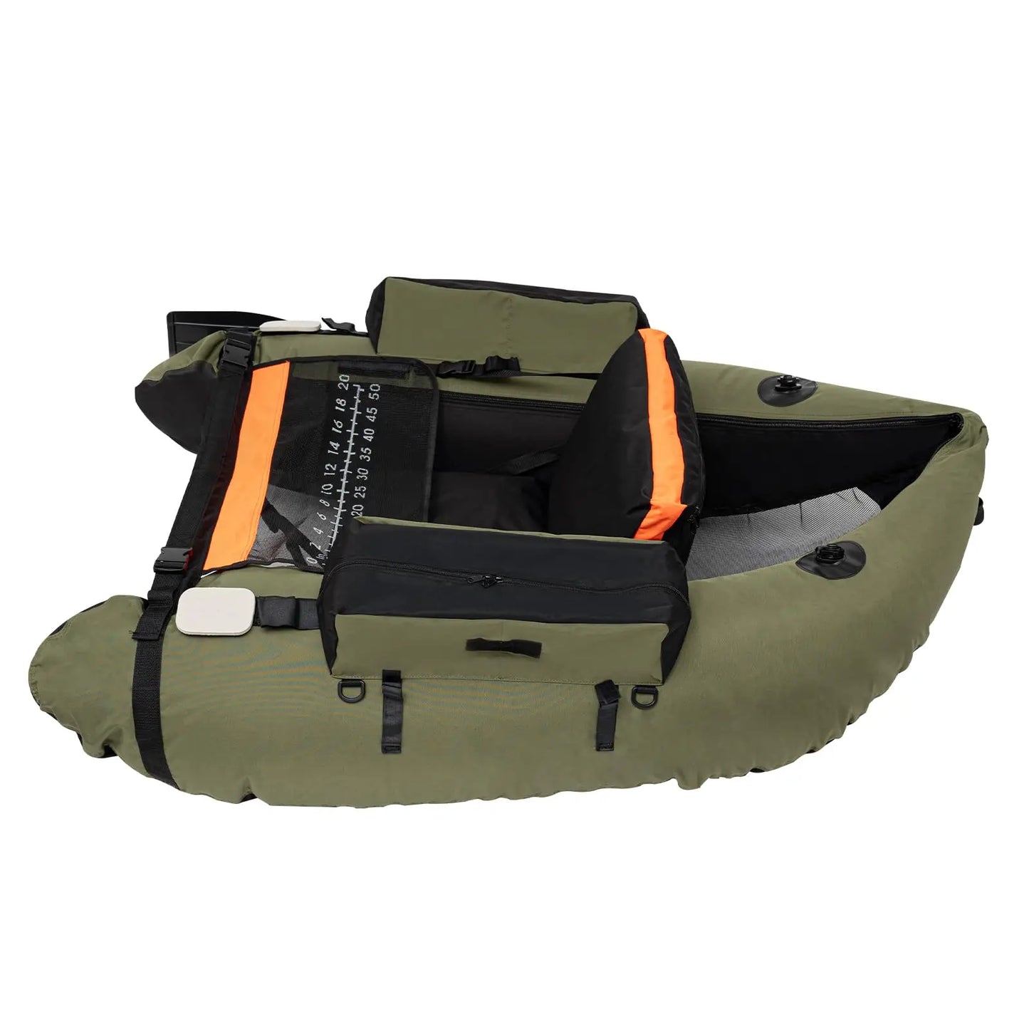 Fishing Float Tube U-Shaped Raft With Pump Ruler Paddle Storage