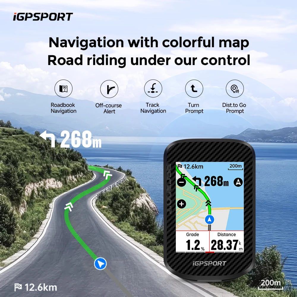 iGPSPORT BSC300T Touch Screen Bike Computer Global Maps