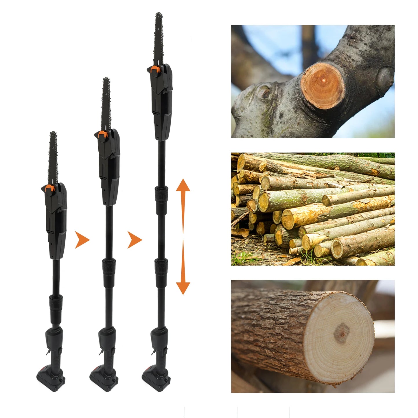 CNCEST Integrated High Reach Pole Electric Saw Cordless Branch Cutter