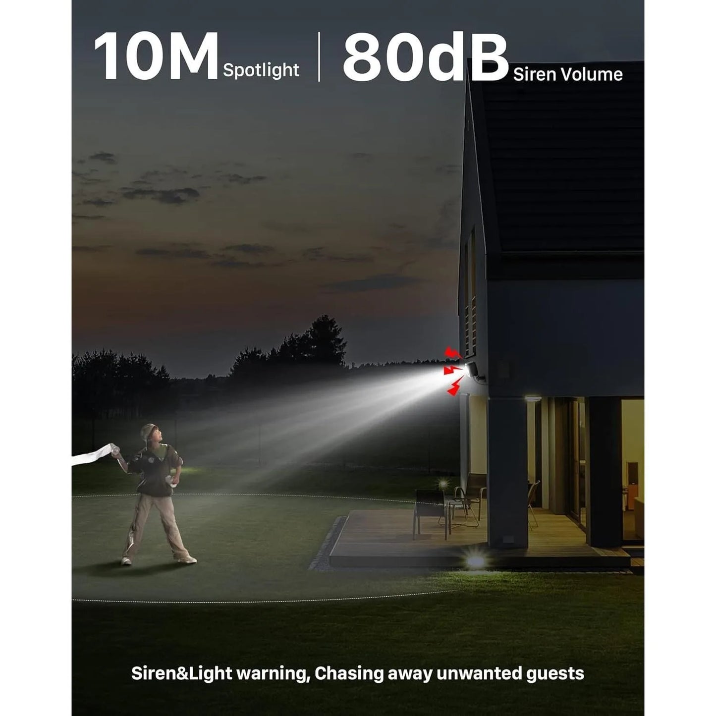 Security Cameras Wireless Outdoor Indoor Home Surveillance WiFi Solar Powered