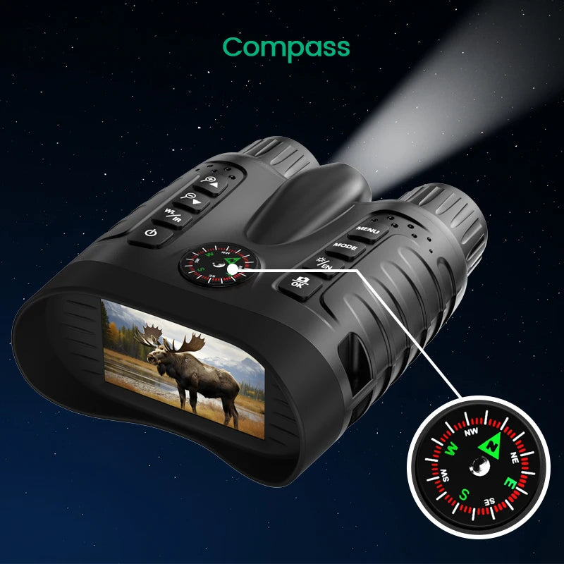 GOYOJOB 4K Night Vision Digital Binoculars With 8x Zoom Compass