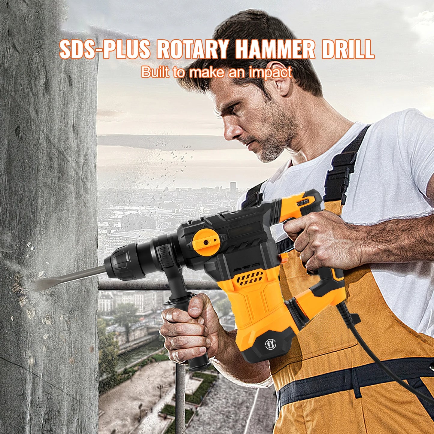 SucceBuy 1500W Rotary Hammer Drill Four Modes Corded