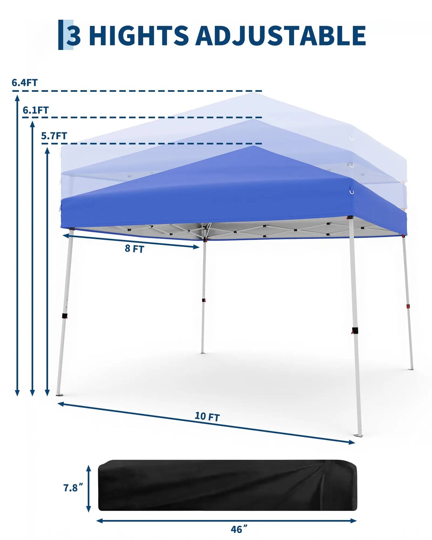 HiMISSCover Pop Up Canopy Tent Slant Leg Outdoor Shelter Waterproof