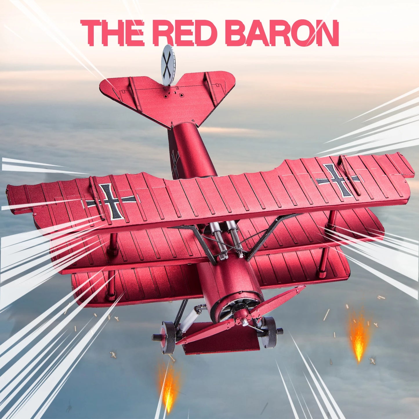 Piececool Fokker Dr1 Triplane 3D Metal Puzzle Model Kit