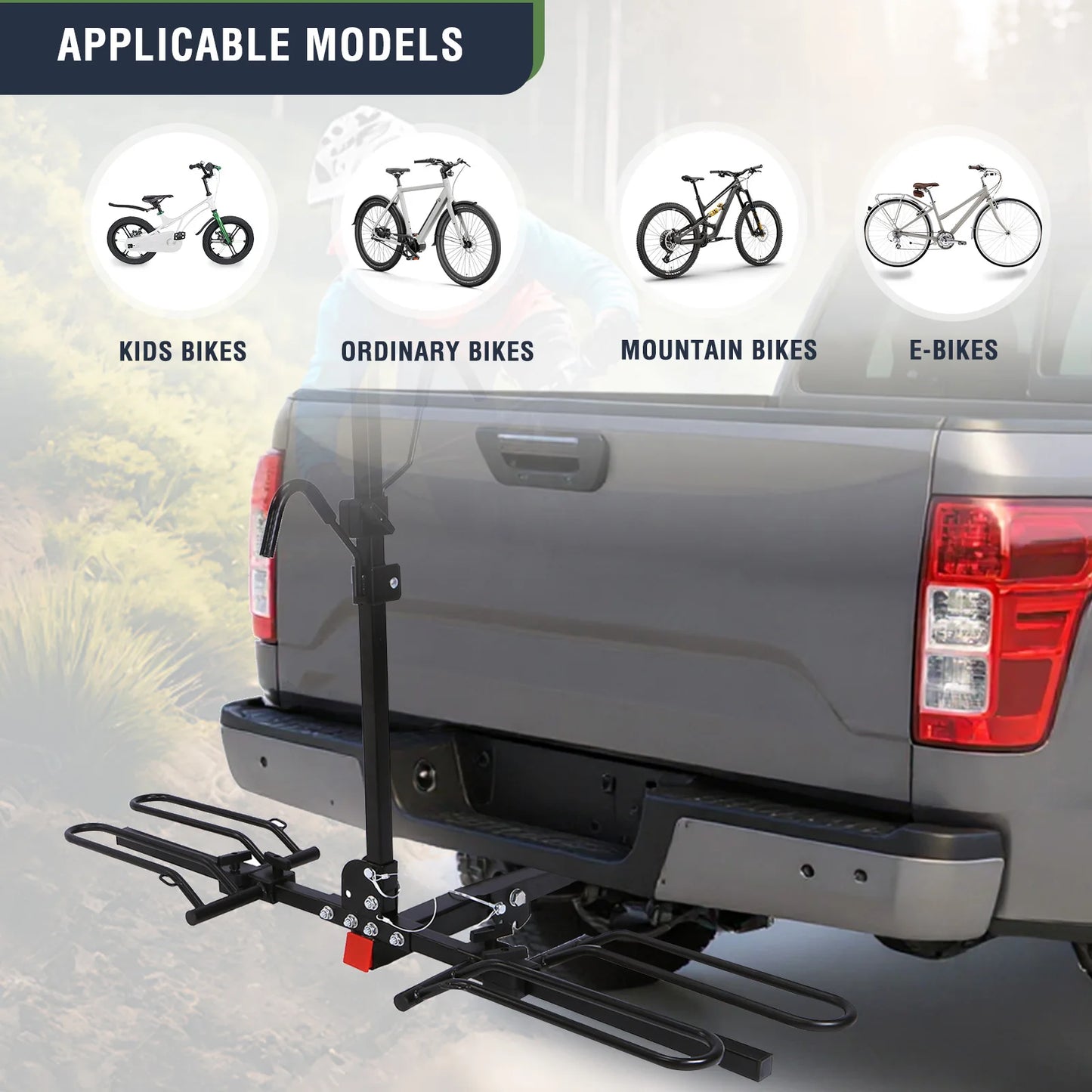 Trailer Hitch Bike Rack Anti Wobble Tilting Carrier 1.25 Receiver