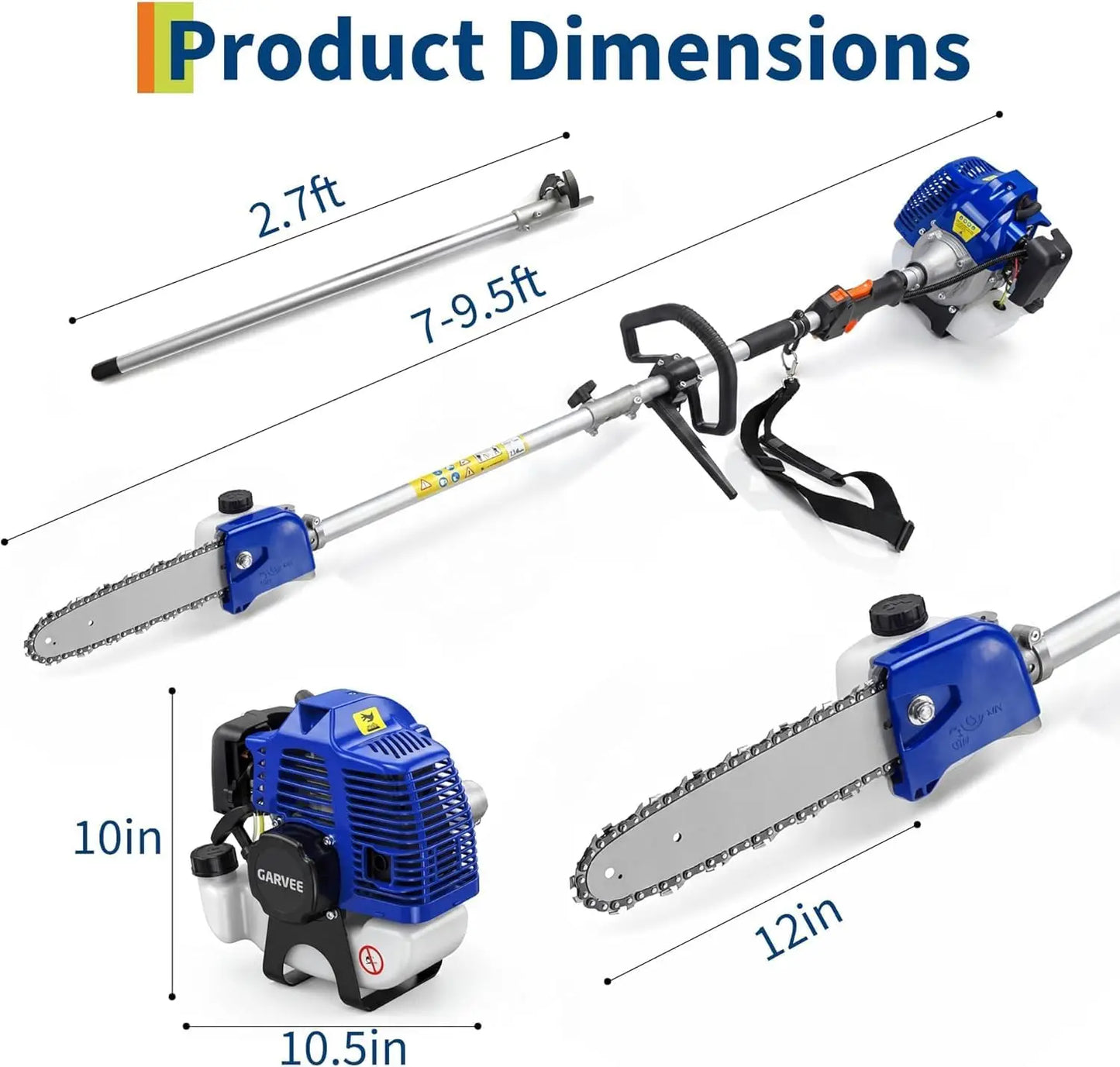 Twister.CK Gas Pole Saw 43CC 52CC 2Stroke Telescopic