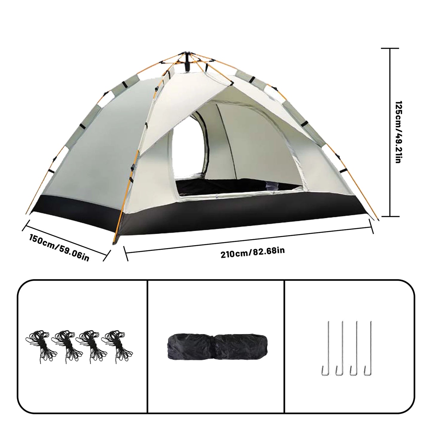 Pakicetus Quick Automatic Opening Sunshade Tent for 2 People