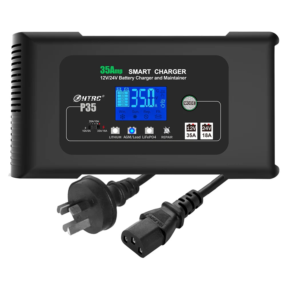 HTRC P35 Car Battery Charger 12V 24V Smart Charging