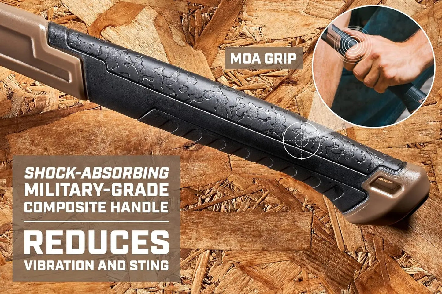 NONEDIY Fiberglass Hammer With Shock Absorbing Grip