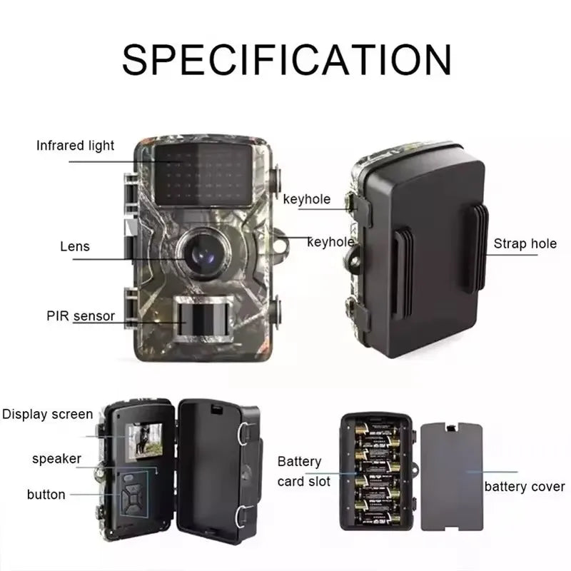Hunting Camera Infrared Night Vision 16MP 1080P IP66 Waterproof