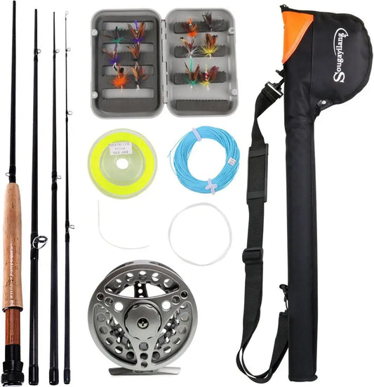 Complete Fly Fishing Rod And Reel Combo Kit