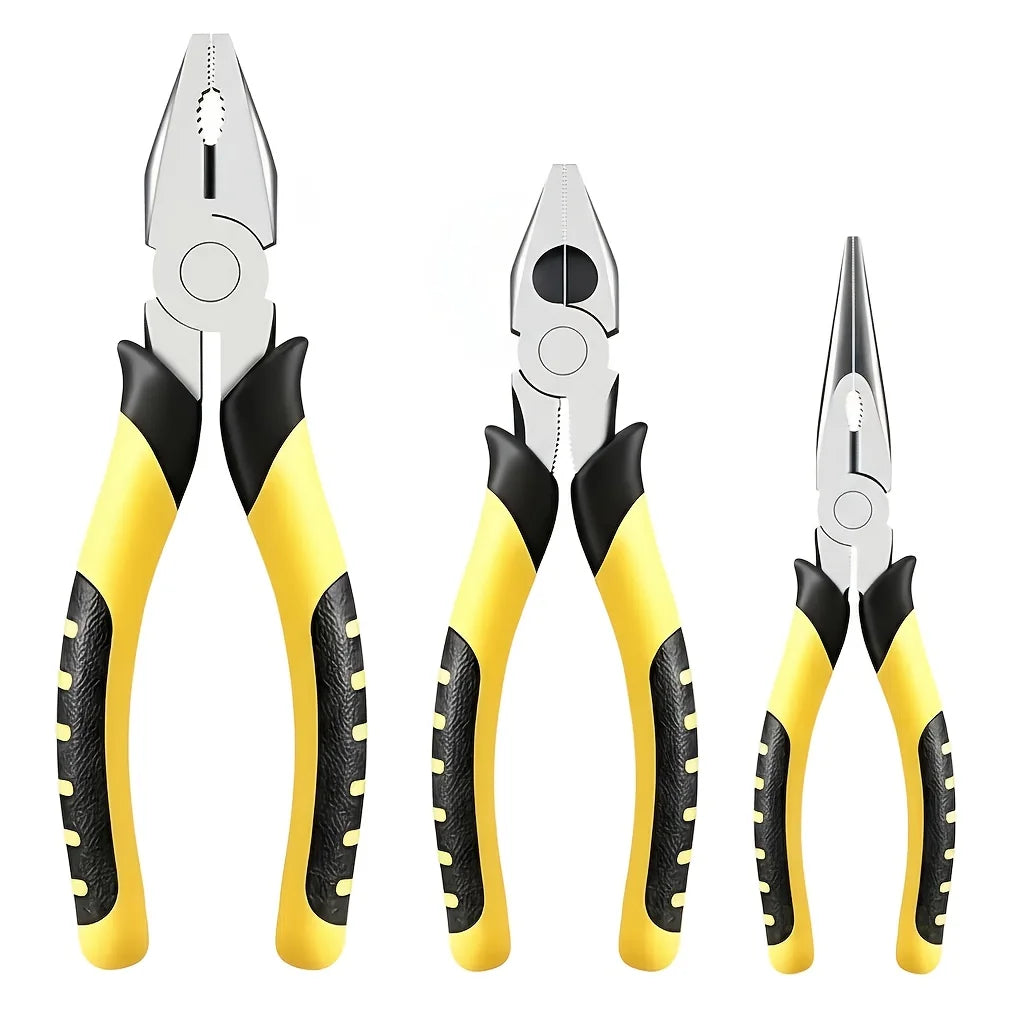 NONEDIY Industrial Pliers Set With Wire Cutters And Needle Nose
