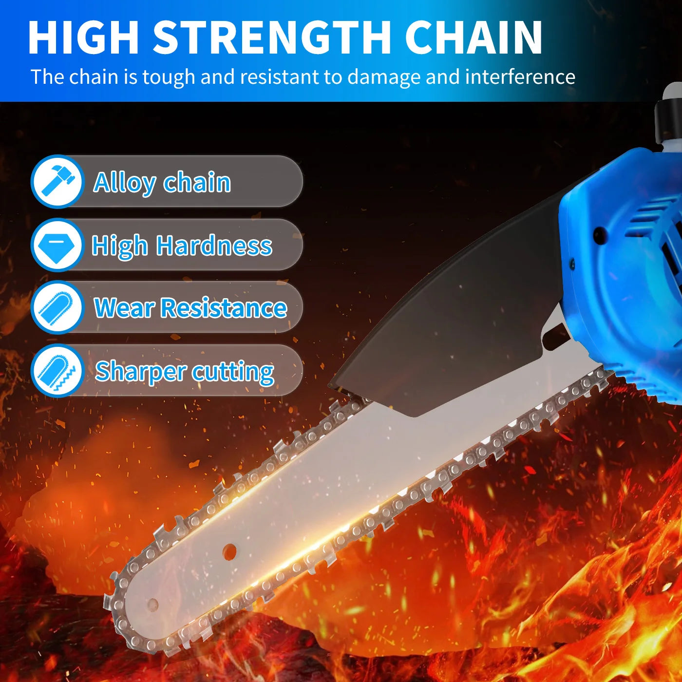 20V Cordless Chainsaw With Batteries And Chains For Wood Cutting